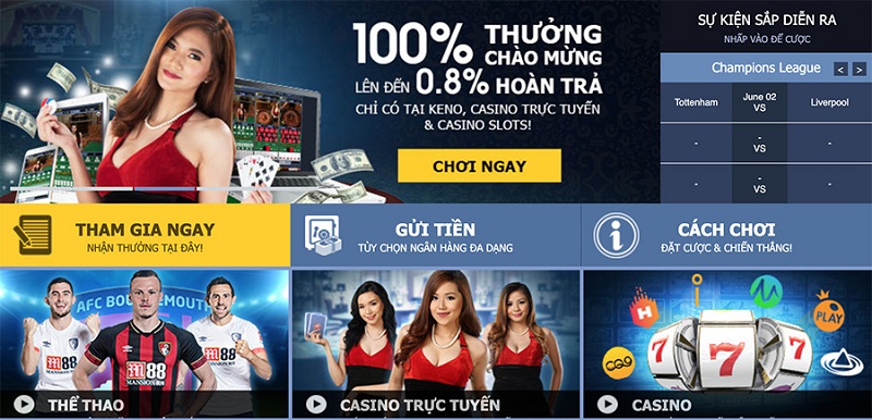 Nhà cái M88 - Sân chơi Thể thao tặng thưởng 125% cho lần đầu