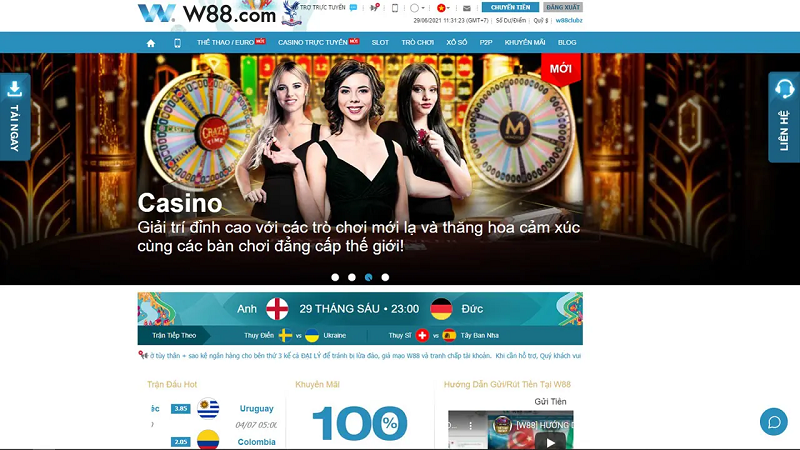Nhà cái W88 - Sân chơi bóng đá và Casino live uy tín